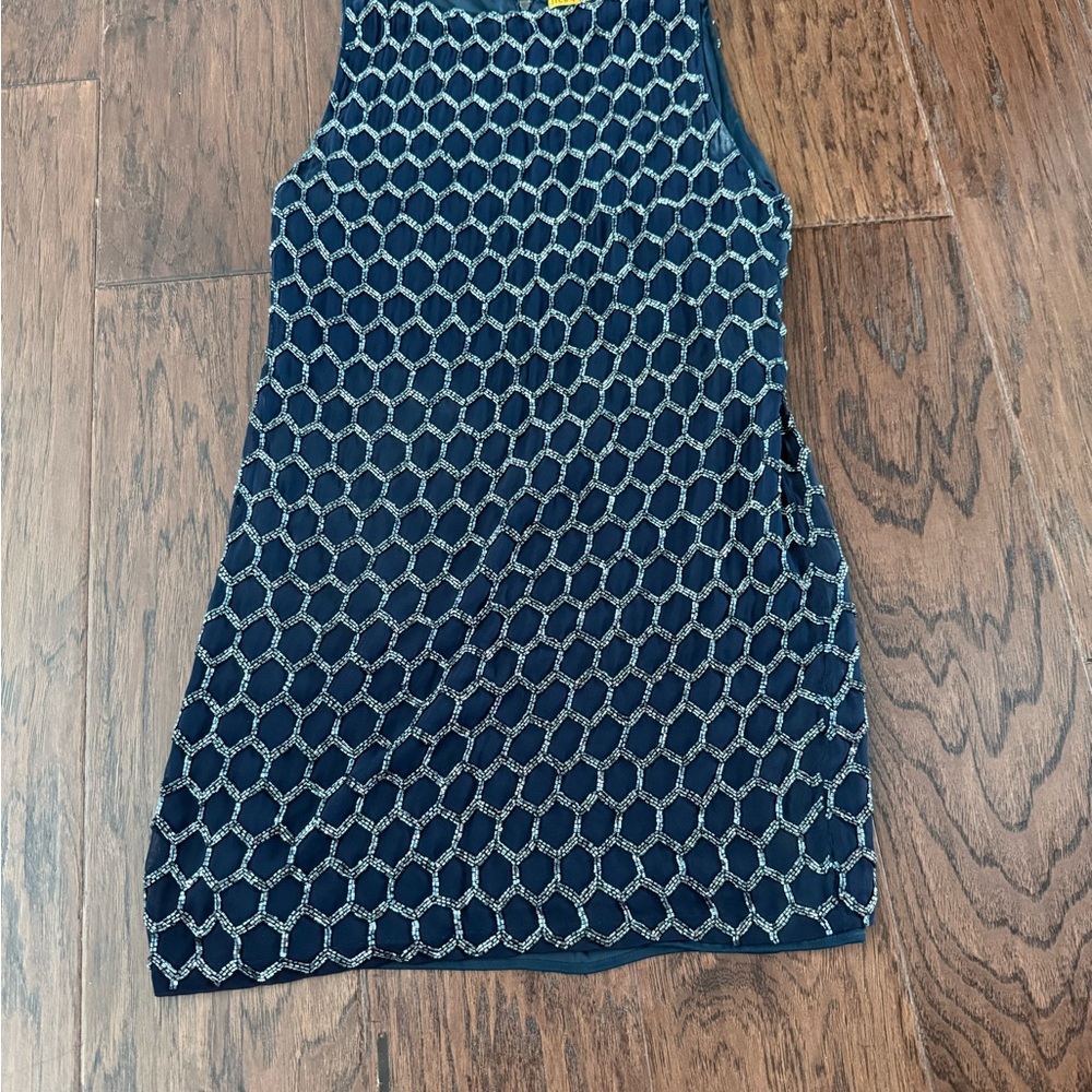 Alice + Olivia Navy Beaded Dress